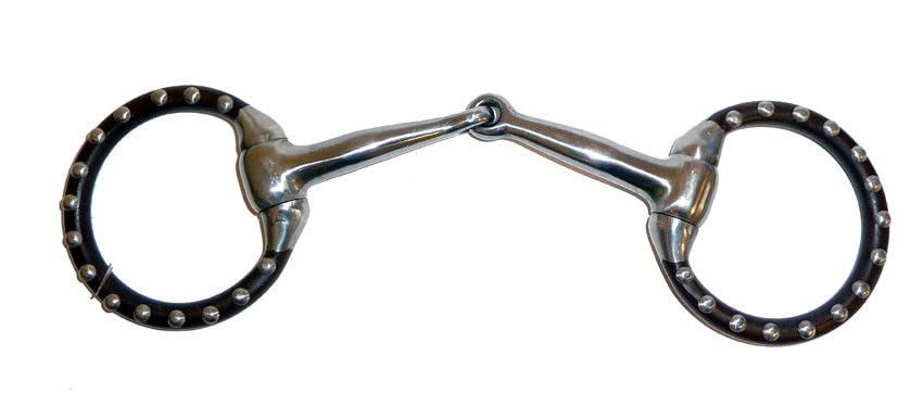AJ Tack Silver Dot Sweet Iron Snaffle Bit for Mini & Pony Horses - Comfortable Training Bit for Young Horses, Dressage & Riding Lessons - Perfect for Beginners & Show Ring