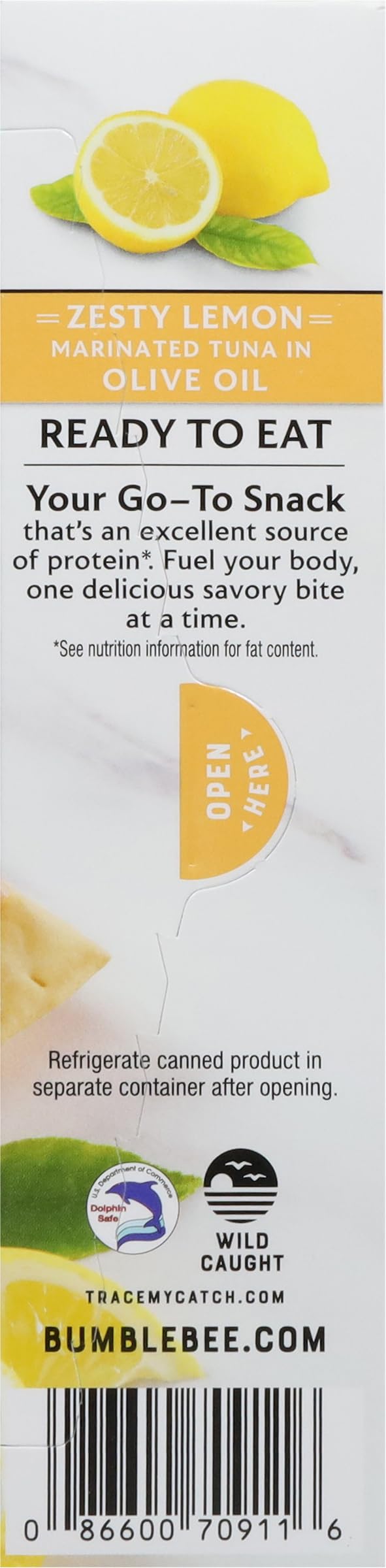 Bumble Bee Prime Protein Tuna Snack Kit - 12 Pack | Gourmet Olive Oil & Lemon Marinated Tuna with Crackers & Utensil | 19g Protein per Serving | Perfect for Office Lunch, Hiking & On-the-Go Snacking