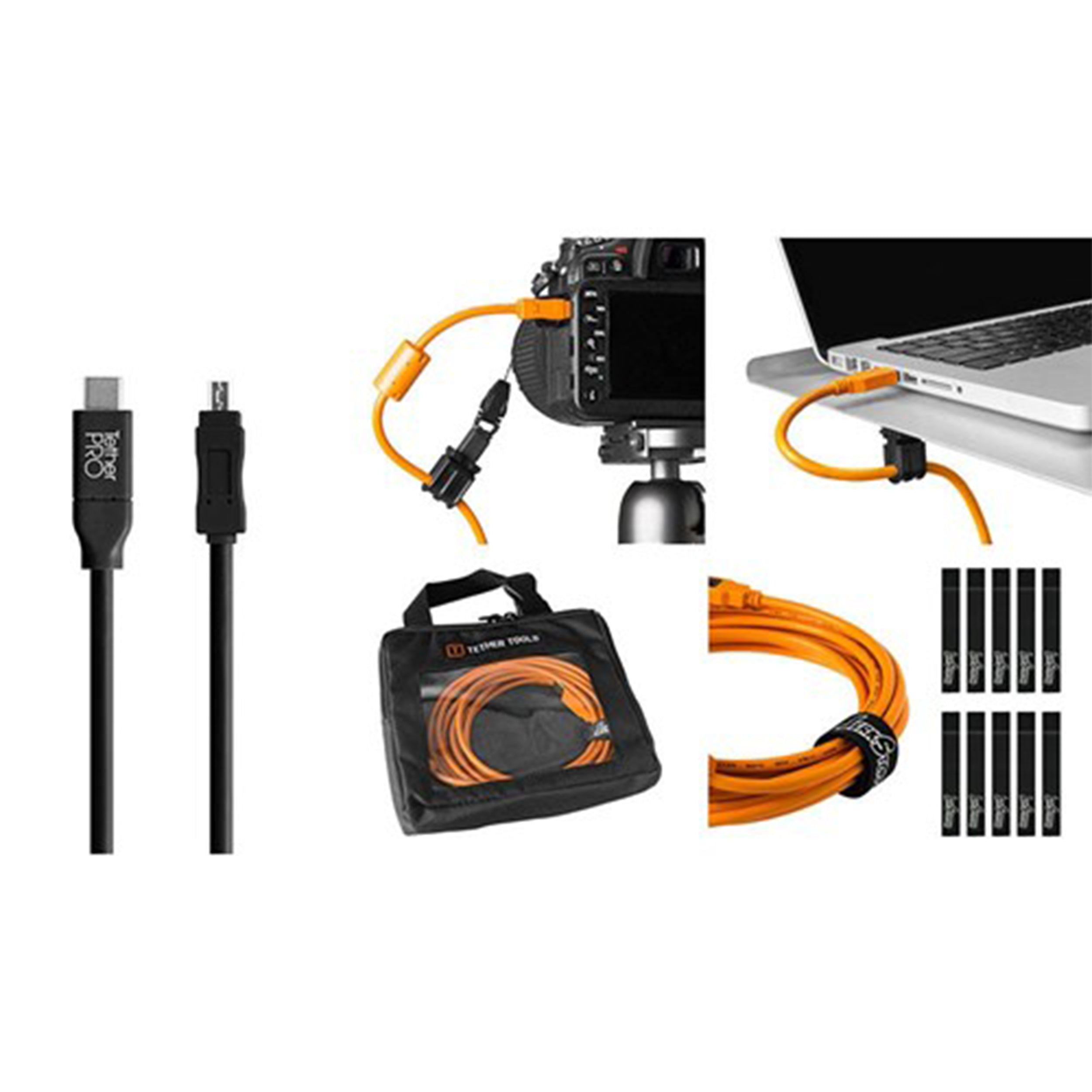 TETHER TOOLS PTK TRVL 40x35cm Pro Tethering Kit Aero Traveller - Professional Camera Tethering Solution for Photographers | Perfect for On-Location Studio, Travel Photography & Remote Shooting
