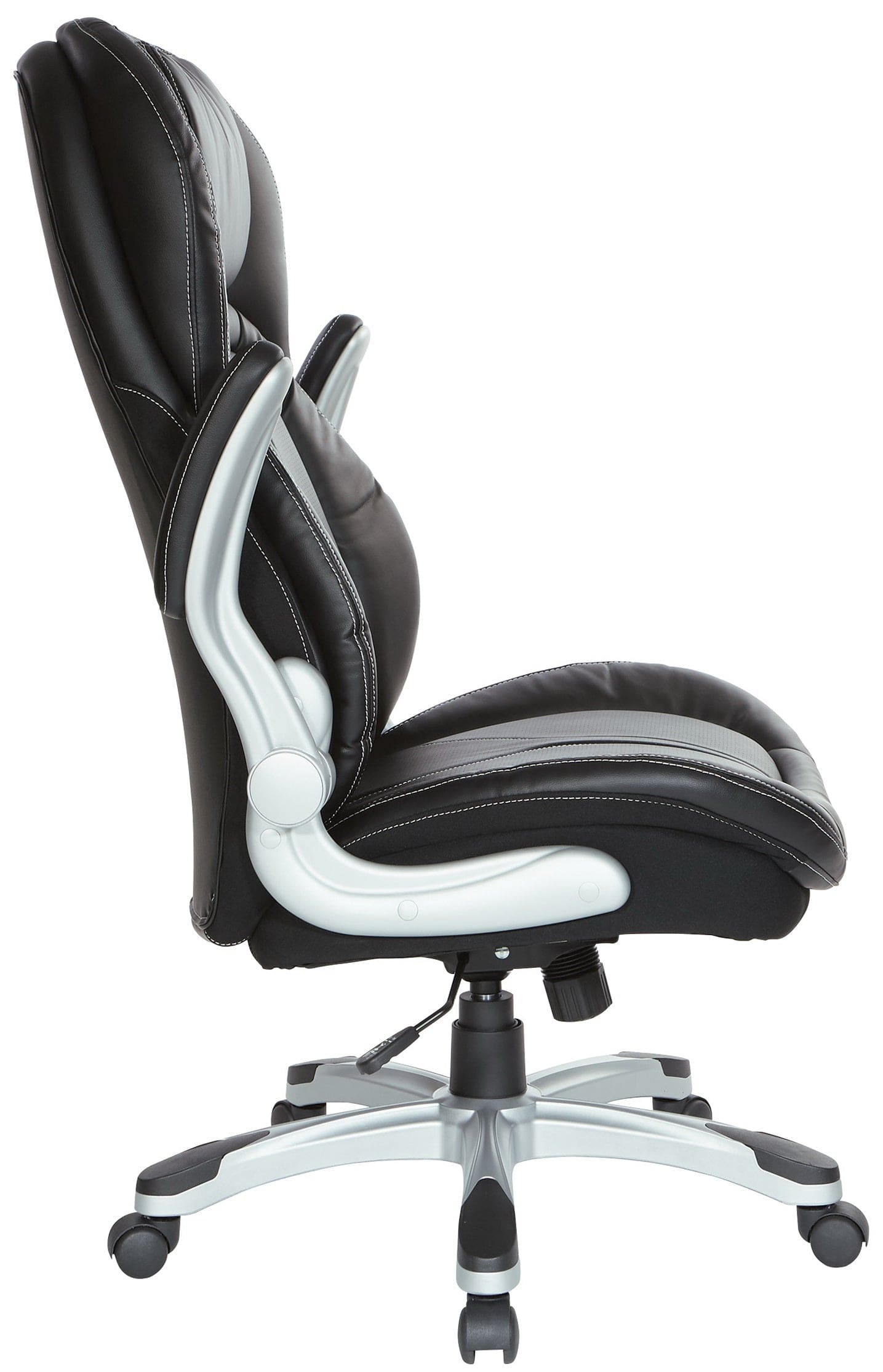 Premium Bonded Leather Executive Office Chair with Flip-Up Arms - High Back Ergonomic Desk Chair for Home & Office [ECH620636] - Perfect for Long Work Hours, Gaming, and Conference Rooms