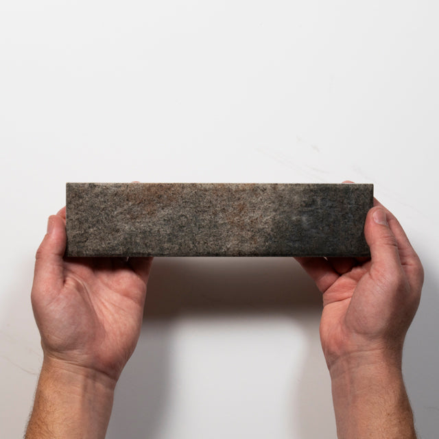 Eton Grey Porcelain Brick Look Tile 60mm x 250mm - Matte Finish Wall & Floor Tile for Kitchen Backsplash, Bathroom, and Fireplace - Waterproof & Durable Ceramic Subway Tile