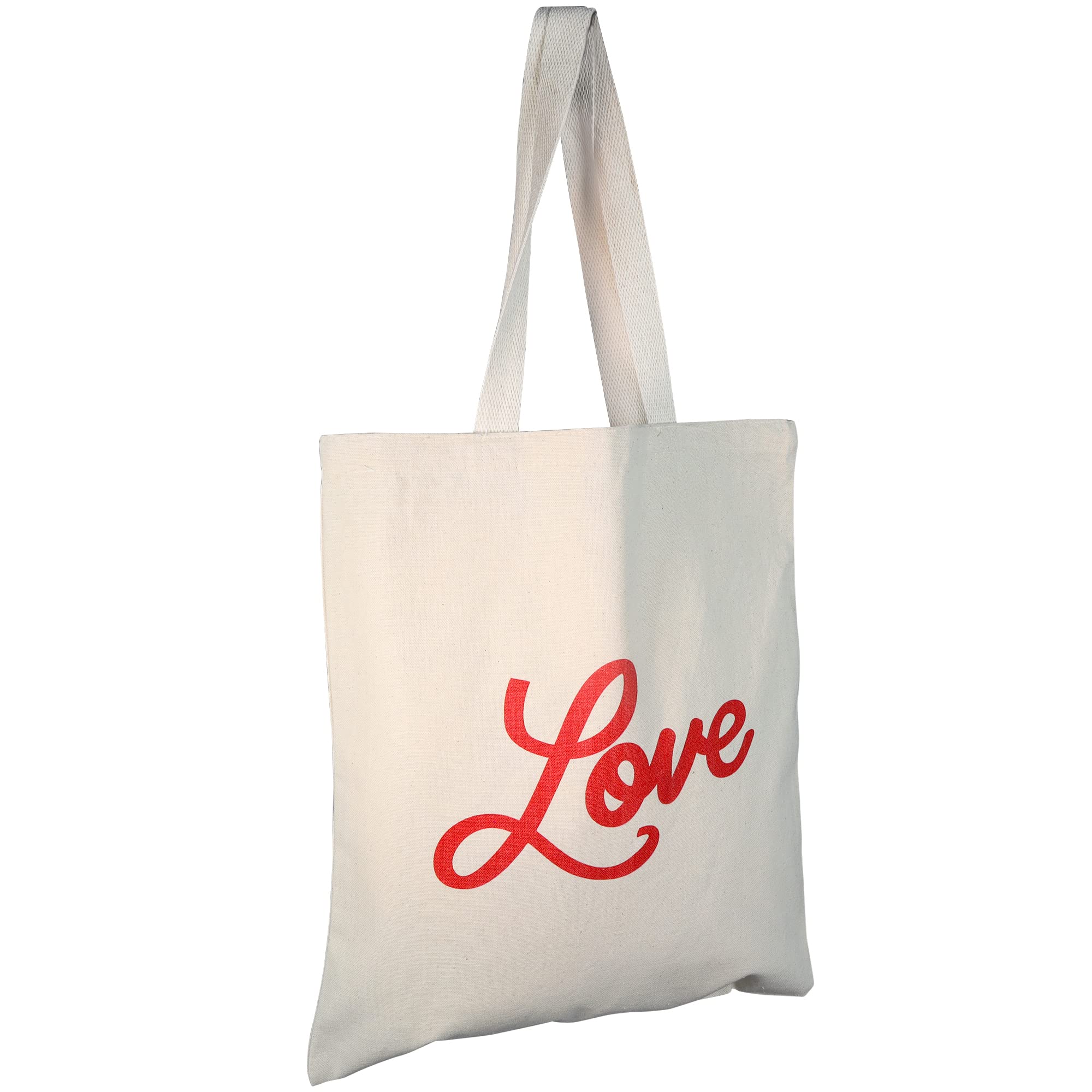 Personalized Valentine's Day Tote Bag - Durable Cute Canvas Gift for Her/Him - Printed in USA - Perfect for Romantic Dates, Anniversary Gifts & Couple Travel