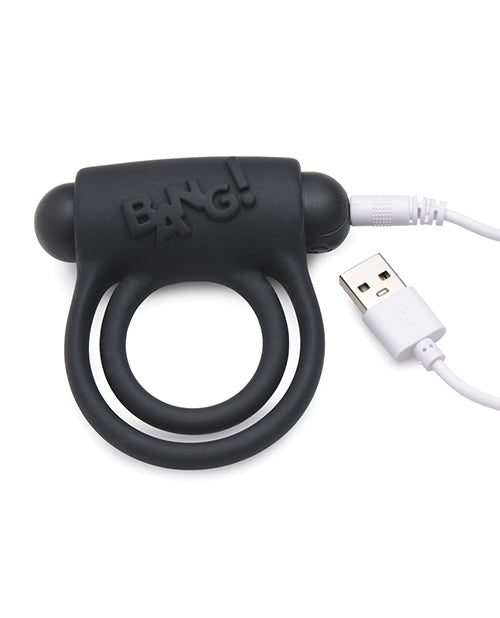 Premium Rechargeable Silicone Cock Ring & Bullet Vibrator with Remote Control - Black - Enhance Intimacy & Couples Play for Ultimate Pleasure