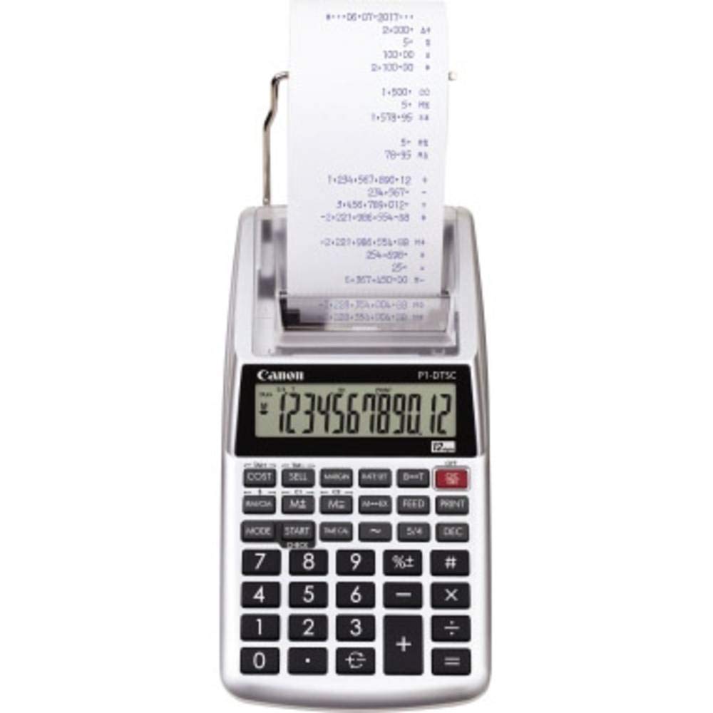 Canon P1-DTSC Printing Calculator Without Adapter - 2304C001 | Desktop Office Accounting Tool for Business & Finance Professionals