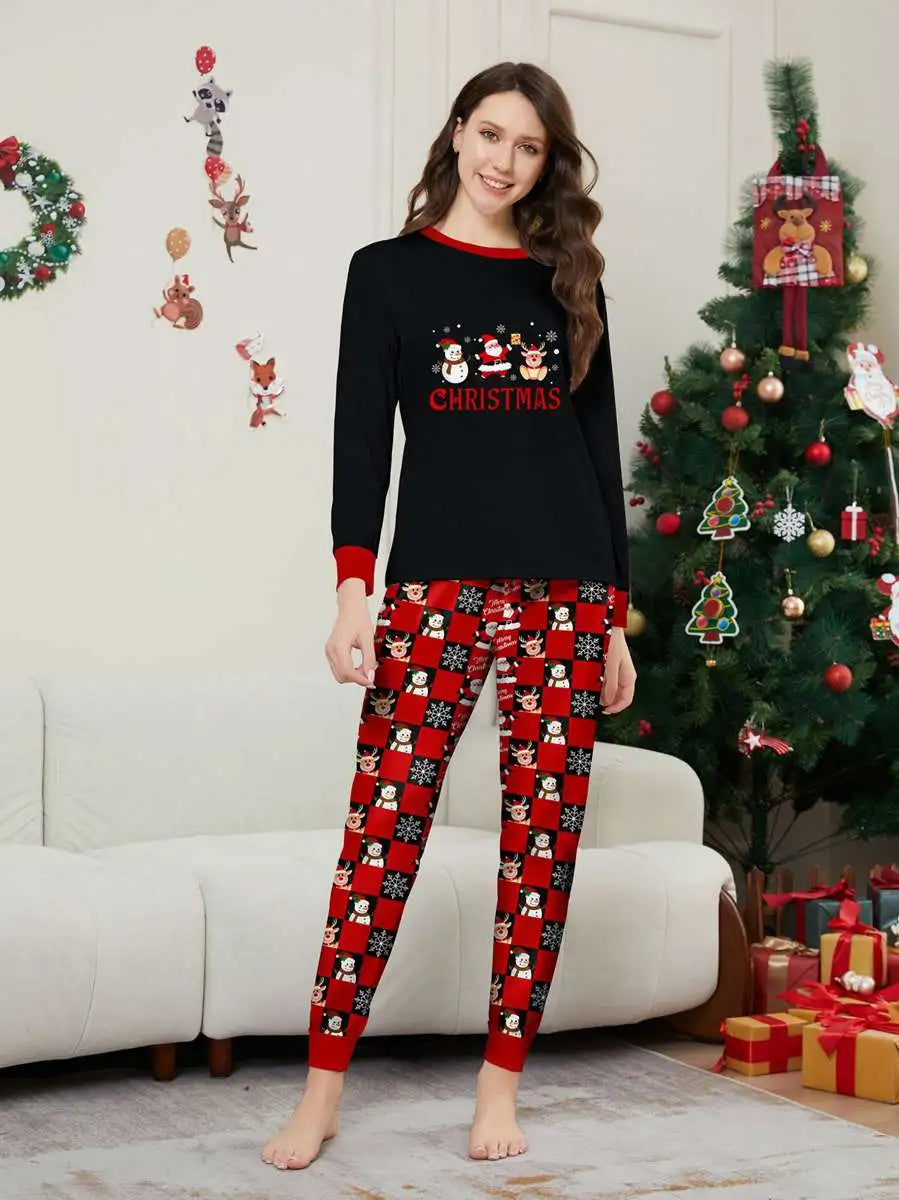 Christmas Matching Family Pajamas Set - Santa Claus, Snowman & Reindeer Holiday Pjs for Family Photos, Christmas Eve & Cozy Winter Nights