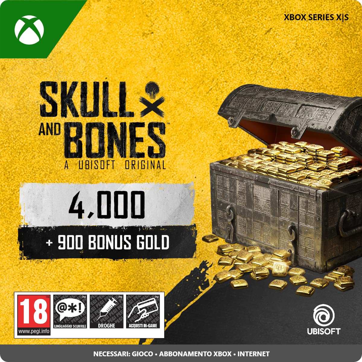 Skull and Bones - 4900 Gold | Xbox Series X|S Digital Download Code - Pirate Adventure Game for Online Multiplayer & Treasure Hunting