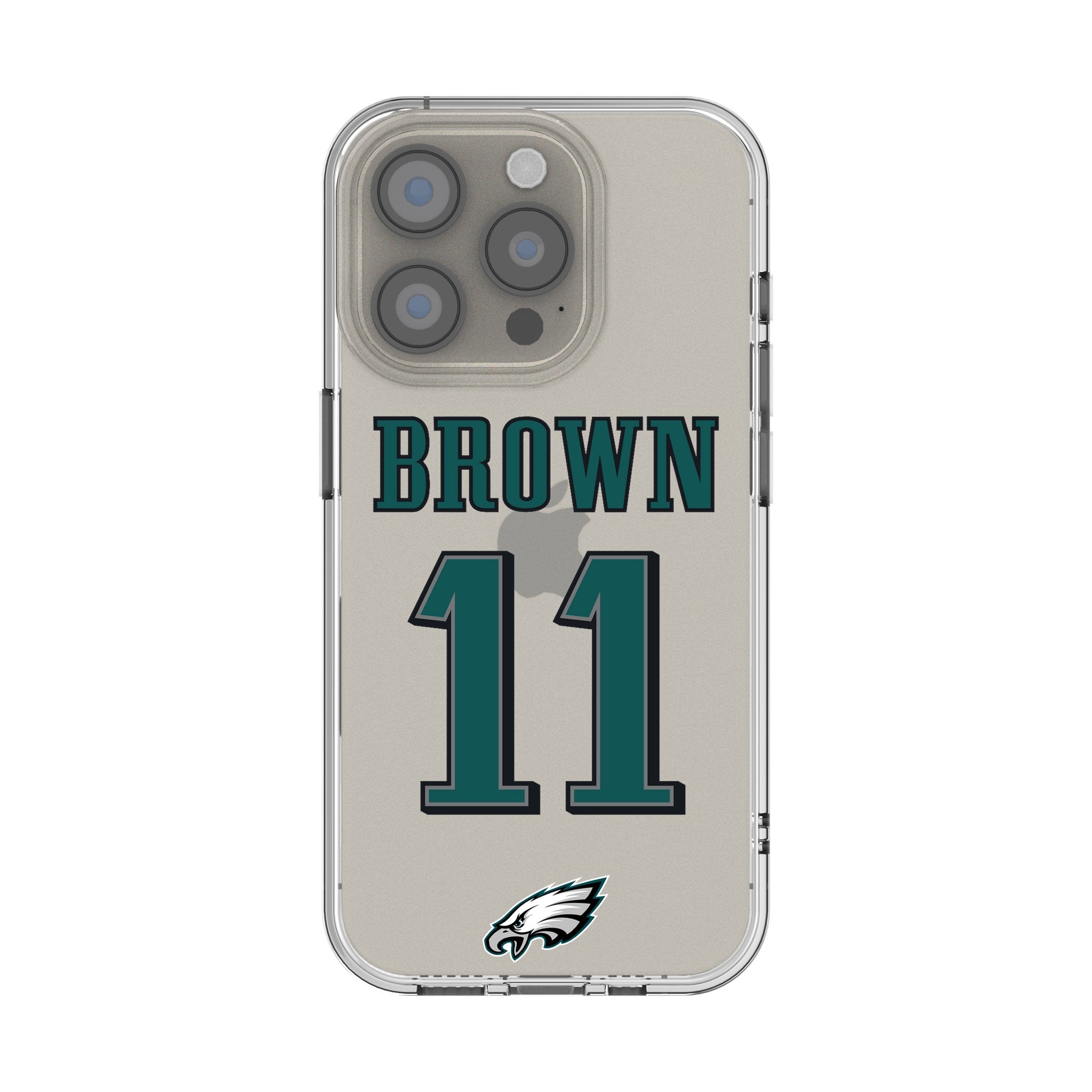 A.J. Brown Philadelphia Eagles NFL Football Team Clear Protective Phone Case for iPhone 11 - Perfect for Game Day & Eagles Fans