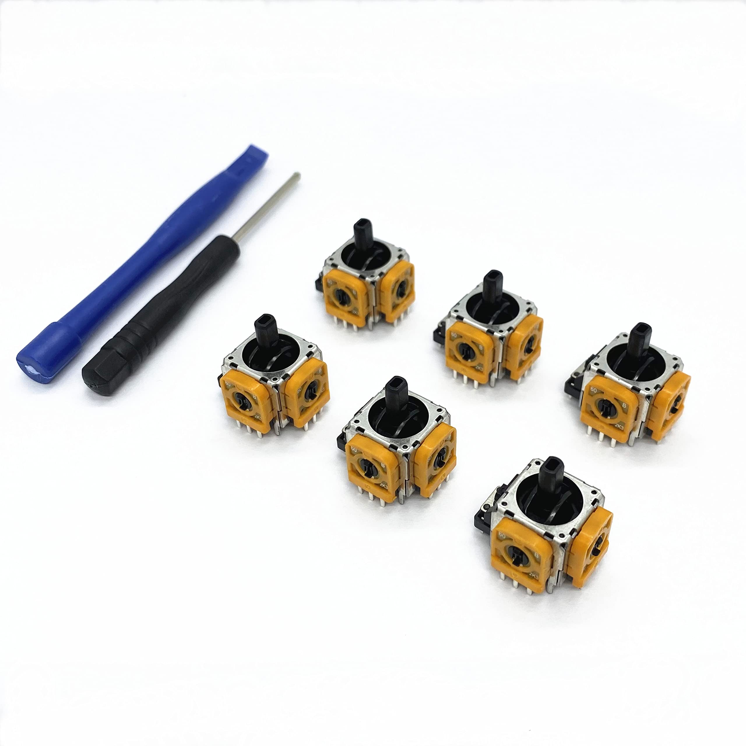 LANDALANYA 6pcs Compatible 3D Analog Sensor Thumbstick Joystick Replacement for Sony PS5 Controller - Perfect for Gaming, Repair & DIY Projects