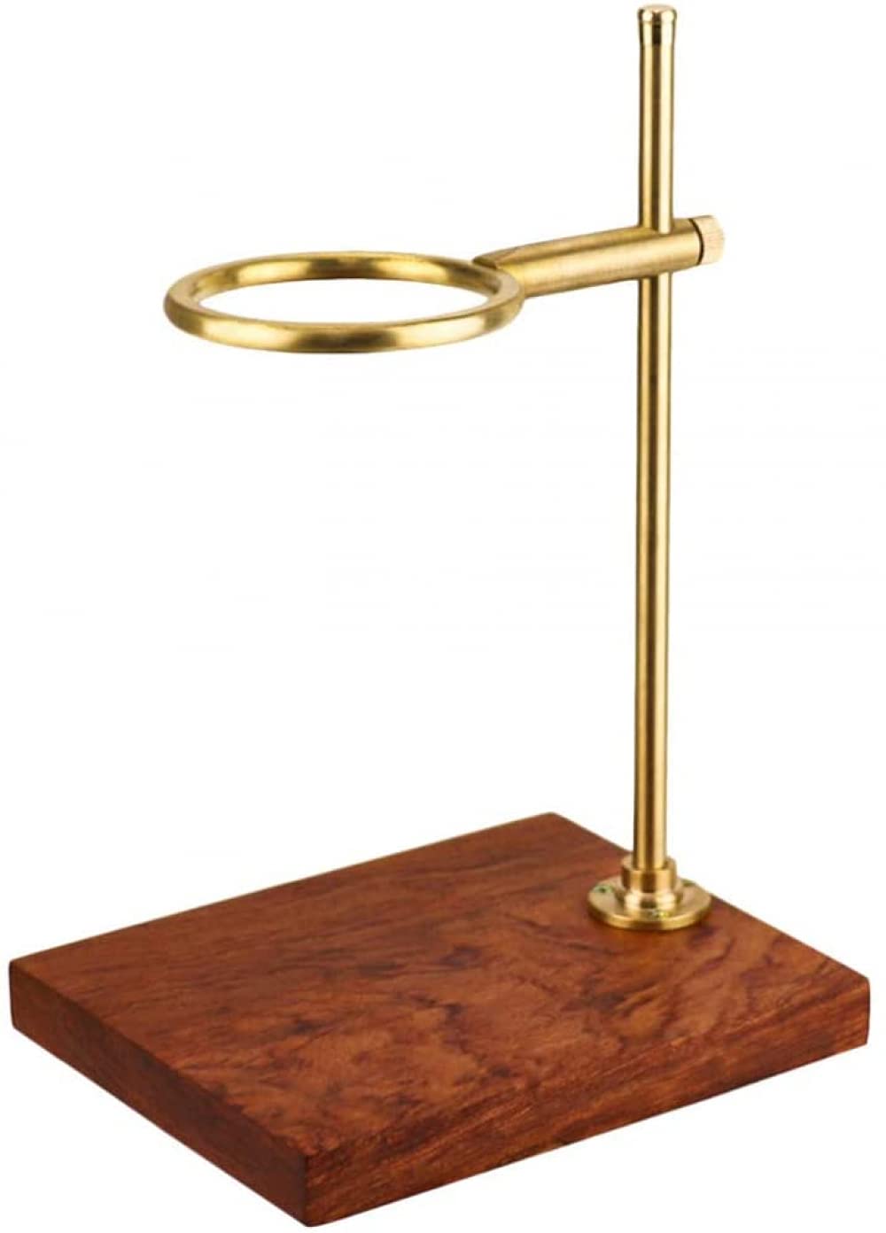 Adjustable Coffee Dripper Holder - Manual Wooden Filter Cup Stand with Light Brown Gold Finish | Perfect for Pour Over Coffee, Chemex & Drip Brewing at Home or Cafe