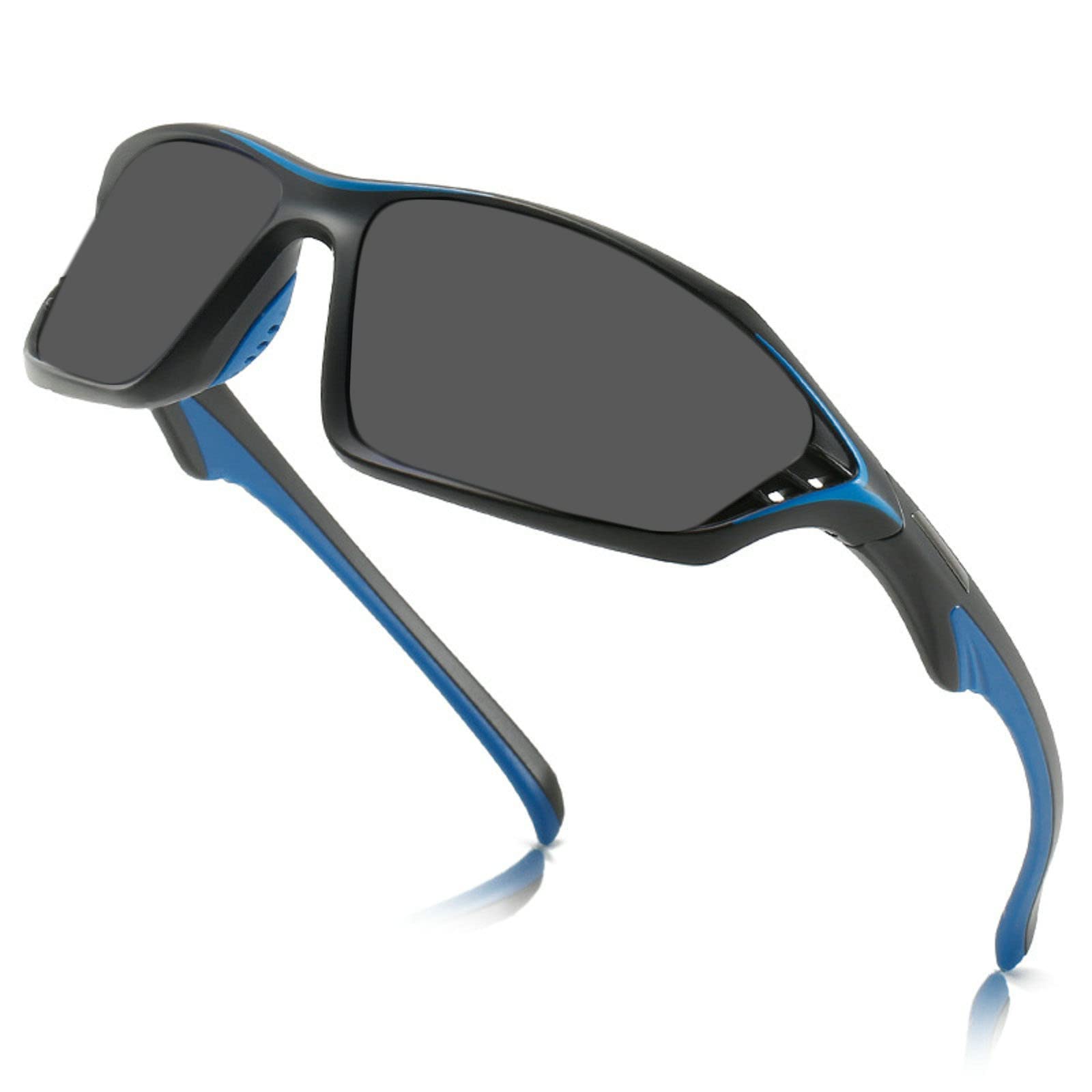 Willochra Polarized Reading Sunglasses for Men - Square Frame Full Lens UV Protection - Outdoor Sports, Cycling, Fishing & Driving - Hyperopia & Presbyopia Eyewear