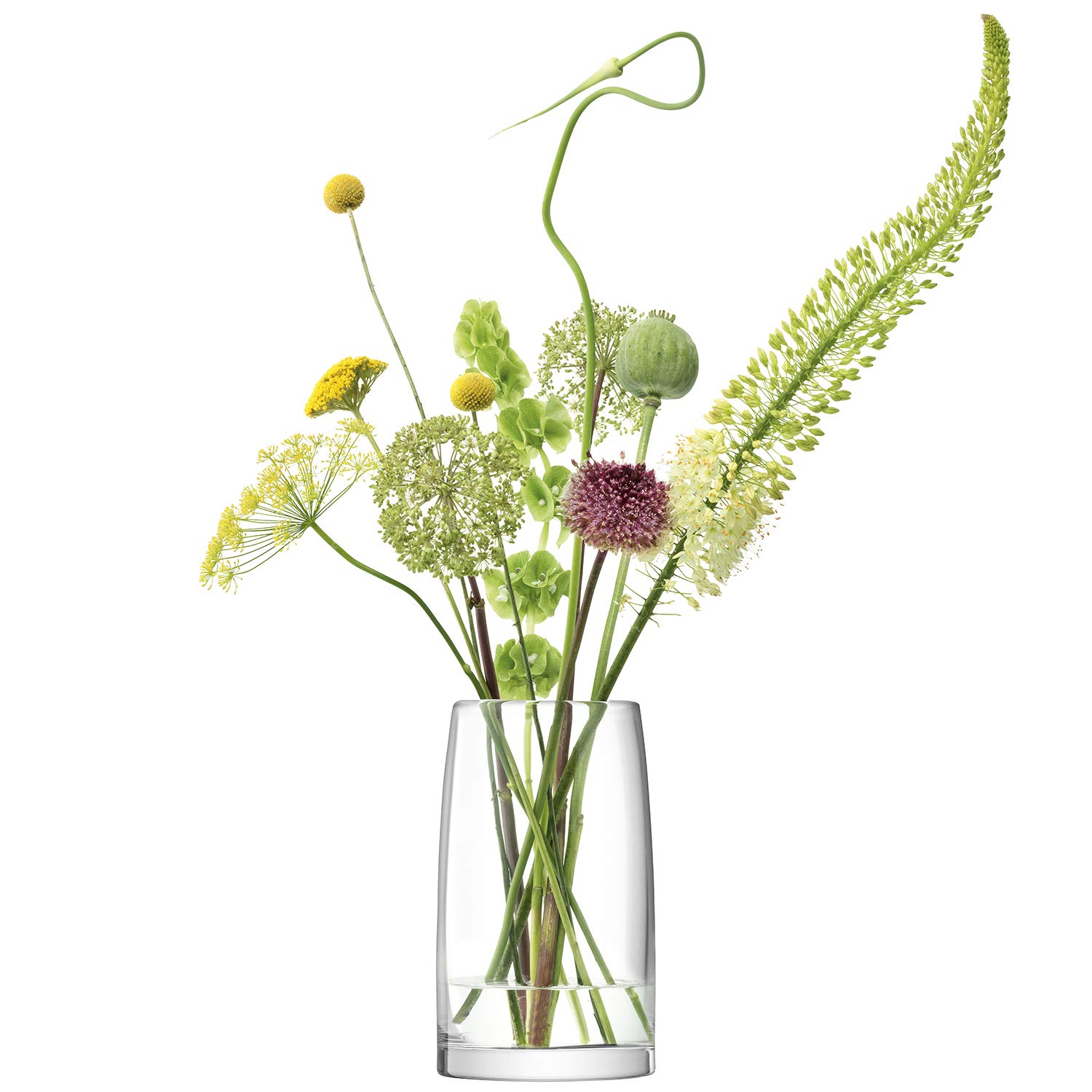 LSA SS23 Clear Glass Stems Lantern and Vase - 10.25 Inches Tall - Modern Home Decor for Dining Table, Wedding Centerpiece, and Living Room Accent