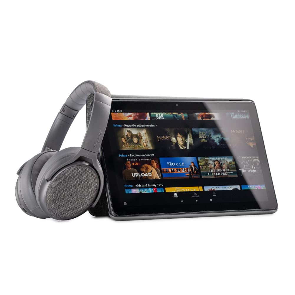 Premium Active Noise Cancelling Bluetooth Headphones with Built-in Mic for Amazon | Wireless Headset for Work, Travel & Gym - Grey