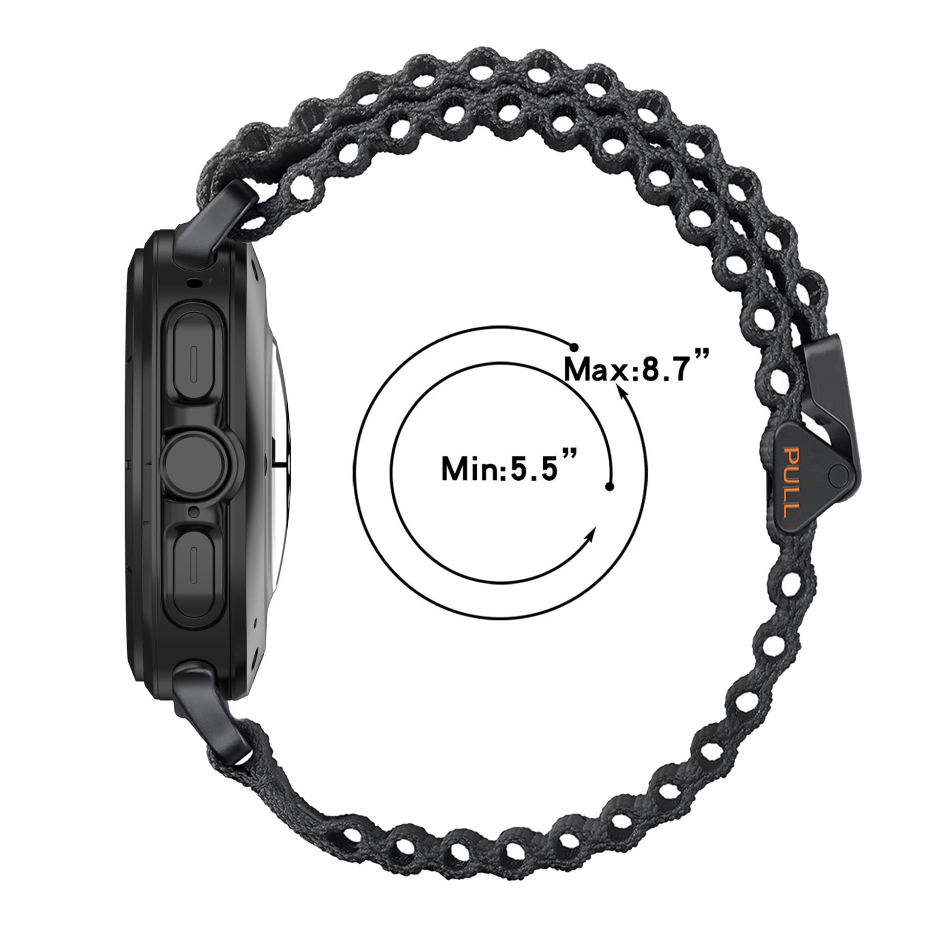 VeveXiao Galaxy Watch 7 Ultra Trail Band - Durable Nylon Strap Replacement for Samsung Watch Ultra, Adjustable One-Click Attachment Sports Strap for Men & Women - Perfect for Hiking, Running & Outdoor Adventures