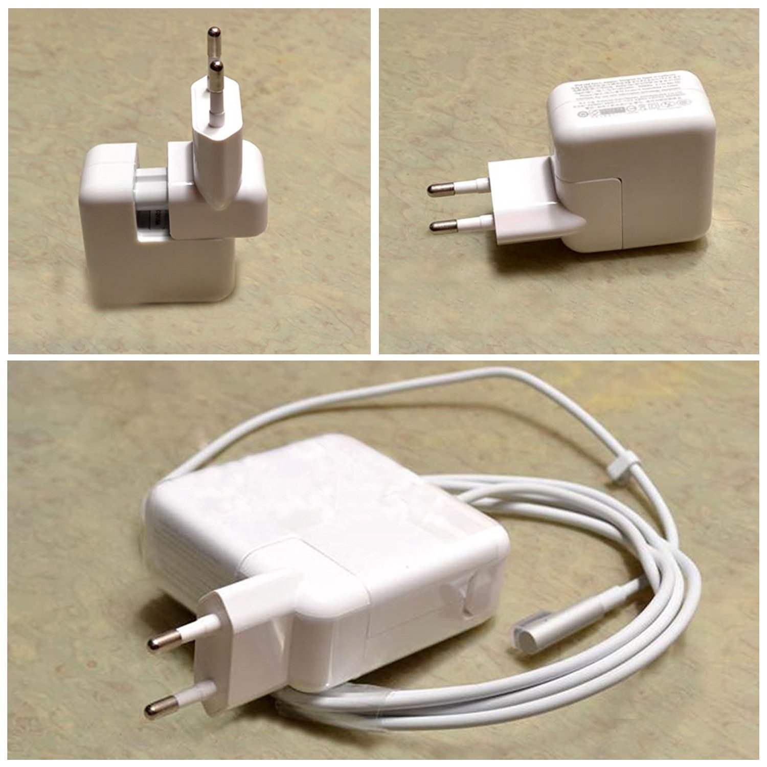 Universal US to Europe Plug Adapter - Travel Charger Converter for Apple MacBook & iBook (White) | Perfect for Business Trips & Study Abroad in EU Countries