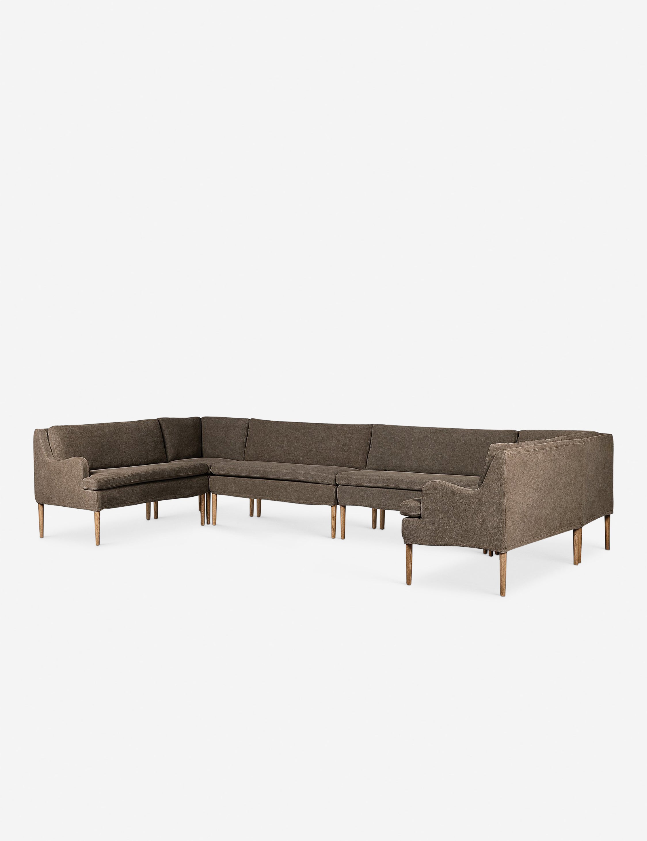 Aurelia U-Shaped Dining Banquette - Modern Upholstered Bench by Amber Lewis x Four Hands for Kitchen, Breakfast Nook, or Dining Room Seating