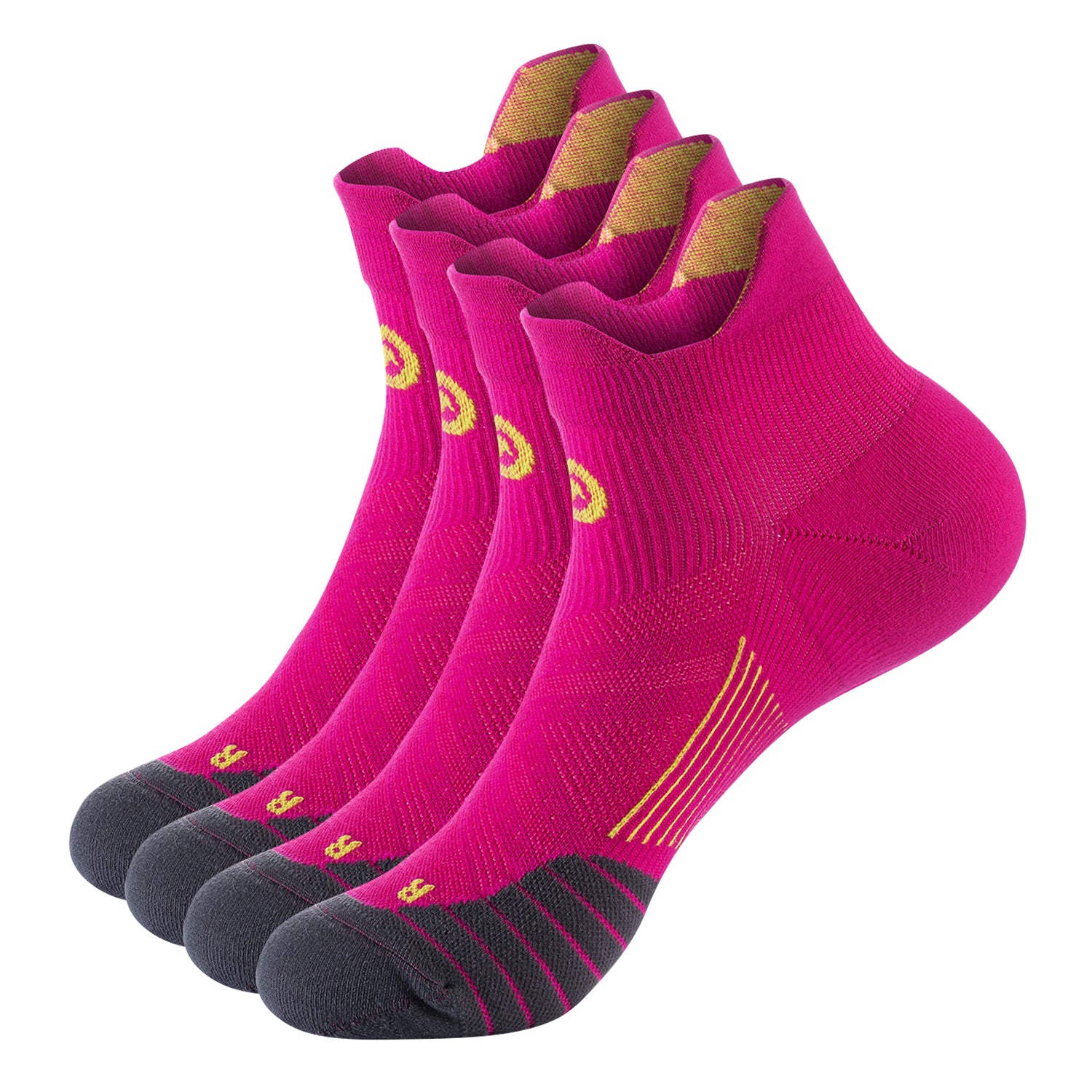 GECKOMAN x PAPLUS Ankle Compression Running Socks for Men & Women - 2 Pairs Pack - Moisture Wicking & Breathable for Marathon, Hiking, Gym Workout & Sports Performance