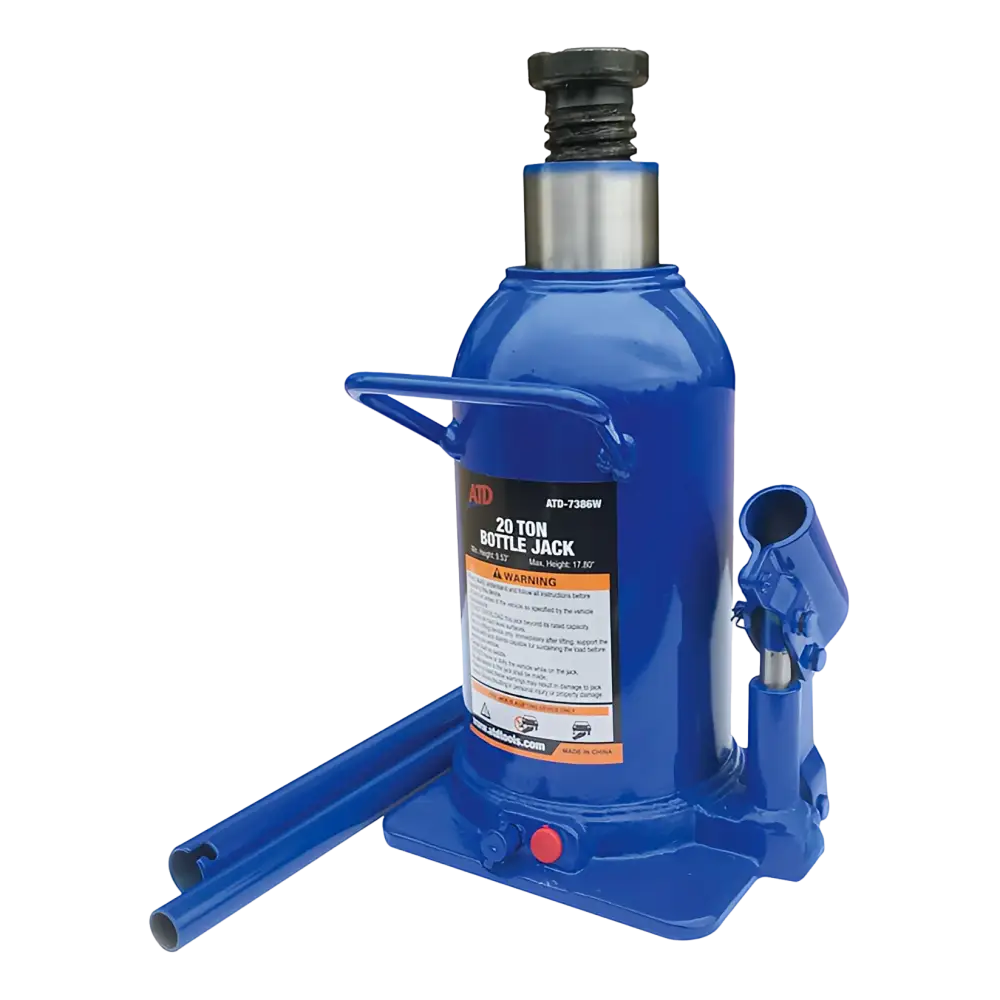 20 Ton Hydraulic Bottle Jack - Heavy Duty Side Pump Car Jack for Trucks, SUVs & Trailers - ATD 7386W - Ideal for Auto Repair, Emergency Roadside Assistance & Garage Use