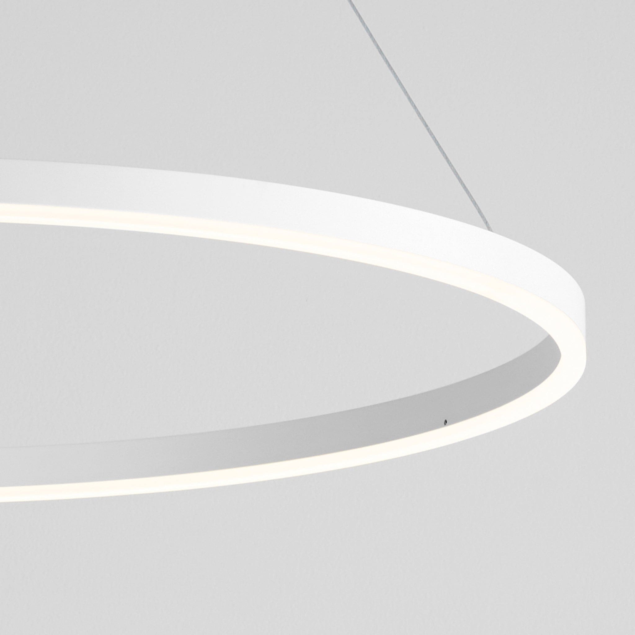 Oxygen Circulo 3 65 6 32 Inch LED Pendant Light - Modern White Ceiling Fixture for Living Room, Bedroom & Dining Room Lighting