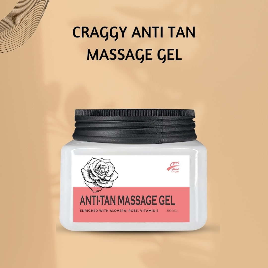 Craggy Anti-Tan Massage Gel - Brightening & Skin Repair Treatment for Sun Damaged Skin | Perfect for Post-Sun Care & Spa Treatments