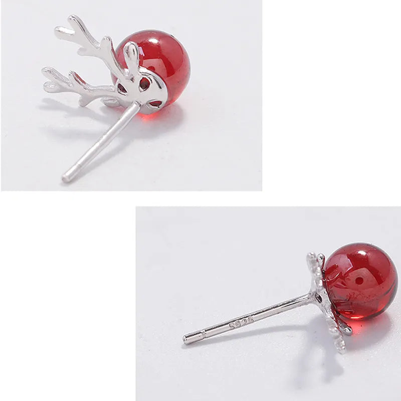 Cute Deer Stud Earrings for Women - Animal Elk Ear Studs Jewelry Set - Christmas Gifts for Girls, Teens & Kids (Perfect for Holiday Parties, School Events & Everyday Wear)