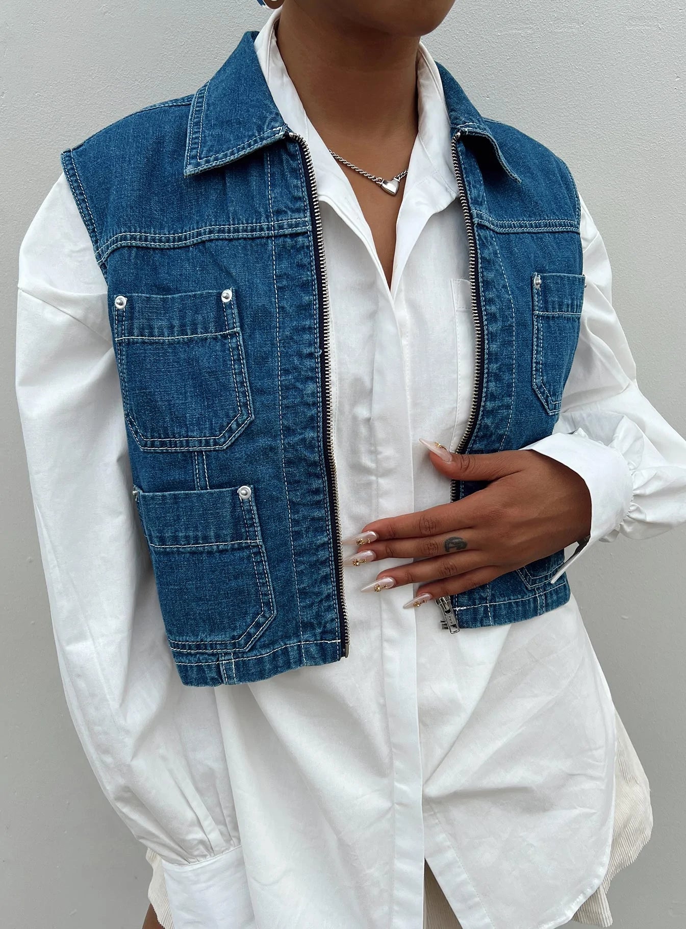 Men's Admiral Denim Vest - Classic Distressed Denim Jacket for Casual Wear | Perfect for Outdoor Adventures, Music Festivals & Street Style