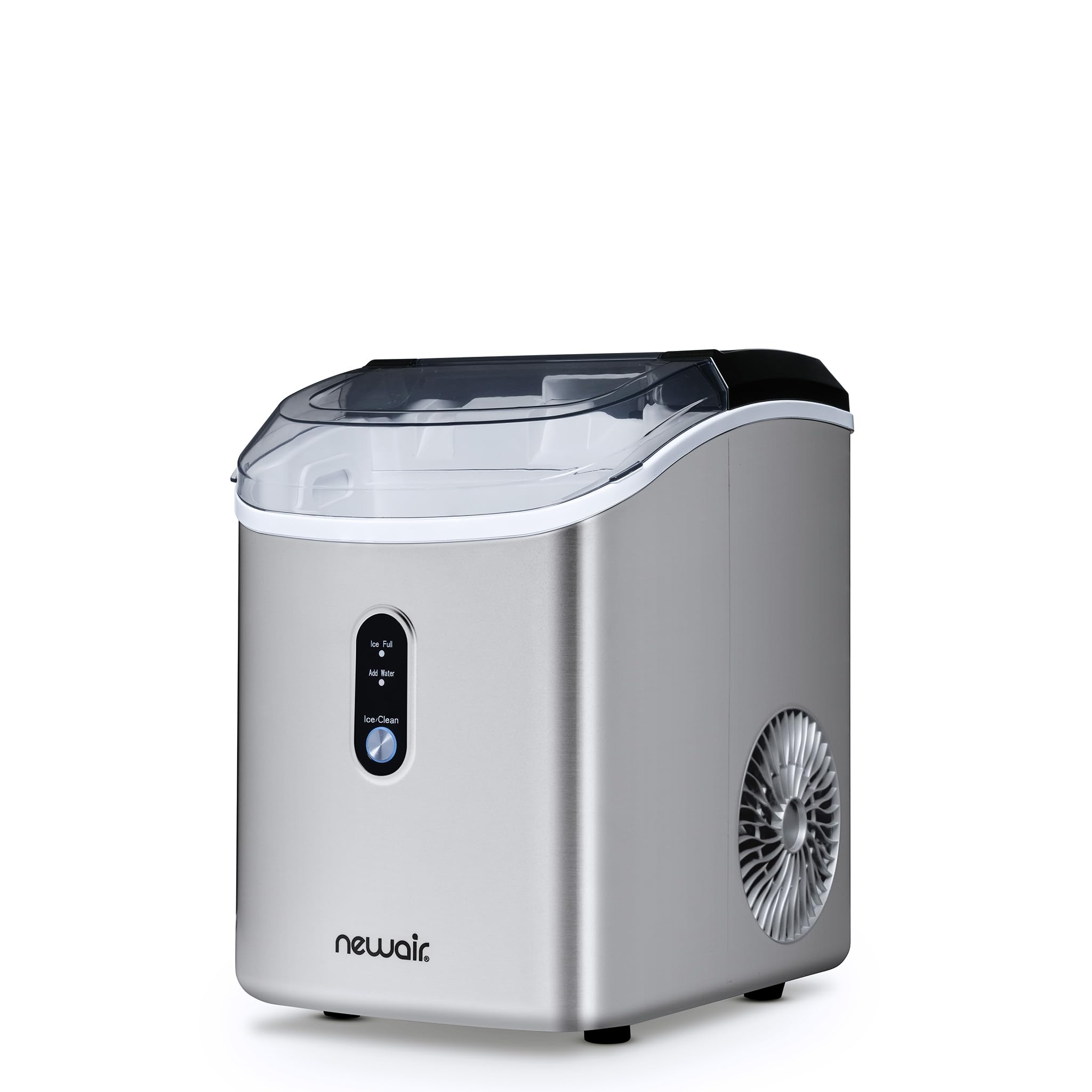 NewAir Nugget Countertop Ice Maker Machine - 26 lbs. Sonic Ice Maker with Self-Cleaning Function & Refillable Water Tank | Stainless Steel Portable Ice Machine for Home, Office, Kitchen, Coffee Bar, Parties & Outdoor Use