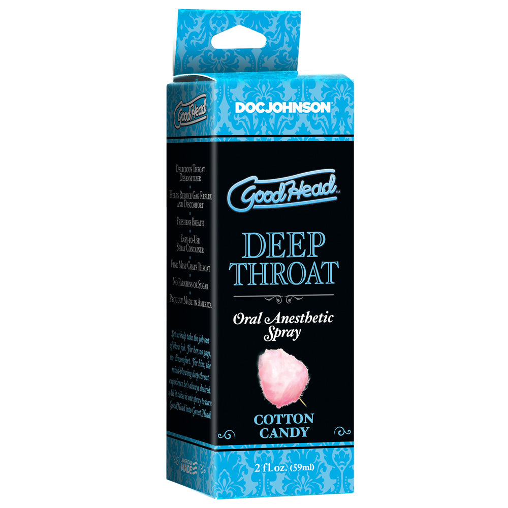 GoodHead Deep Throat Flavored Oral Anesthetic Spray - Long Lasting Numbing Spray for Oral Sex & Intimate Play, Perfect for Couples & Adult Use