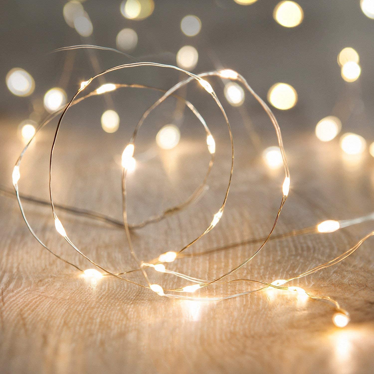 ANJAYLIA 80 LED Fairy String Lights - Battery Operated Twinkle Lights for Garden, Home, Party, Wedding & Festival Decorations - Warm White - Perfect for Indoor and Outdoor Decorative Lighting