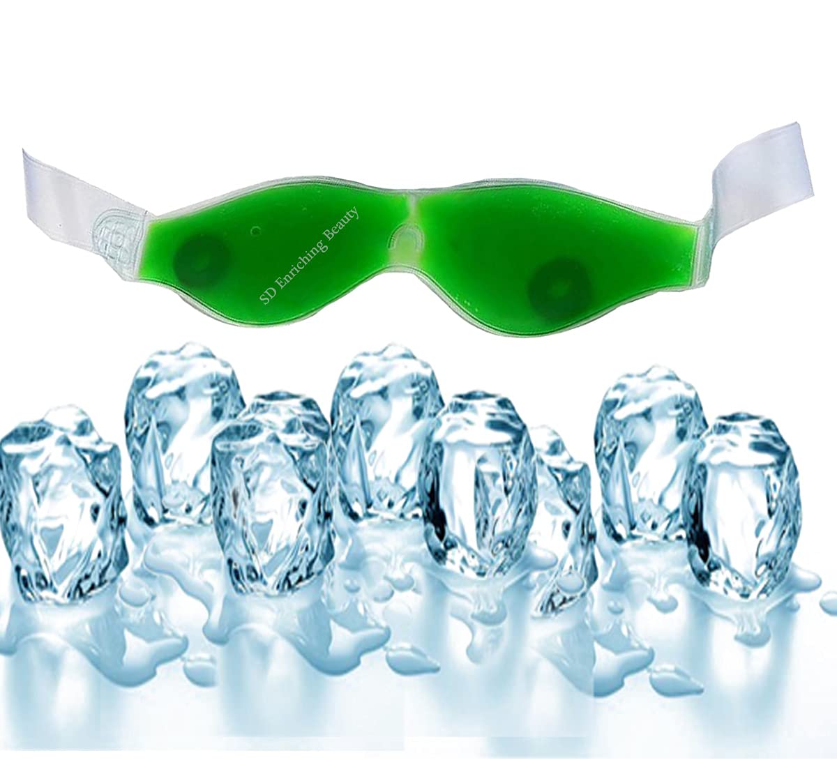 SD Enriching Beauty Aloe Vera Cooling Gel Eye Mask - Soothing Dark Circle Relief & Anti-Fatigue Eye Patches for Puffy Eyes - 4 Pack | Perfect for Summer, Travel & Overnight Skincare Routine