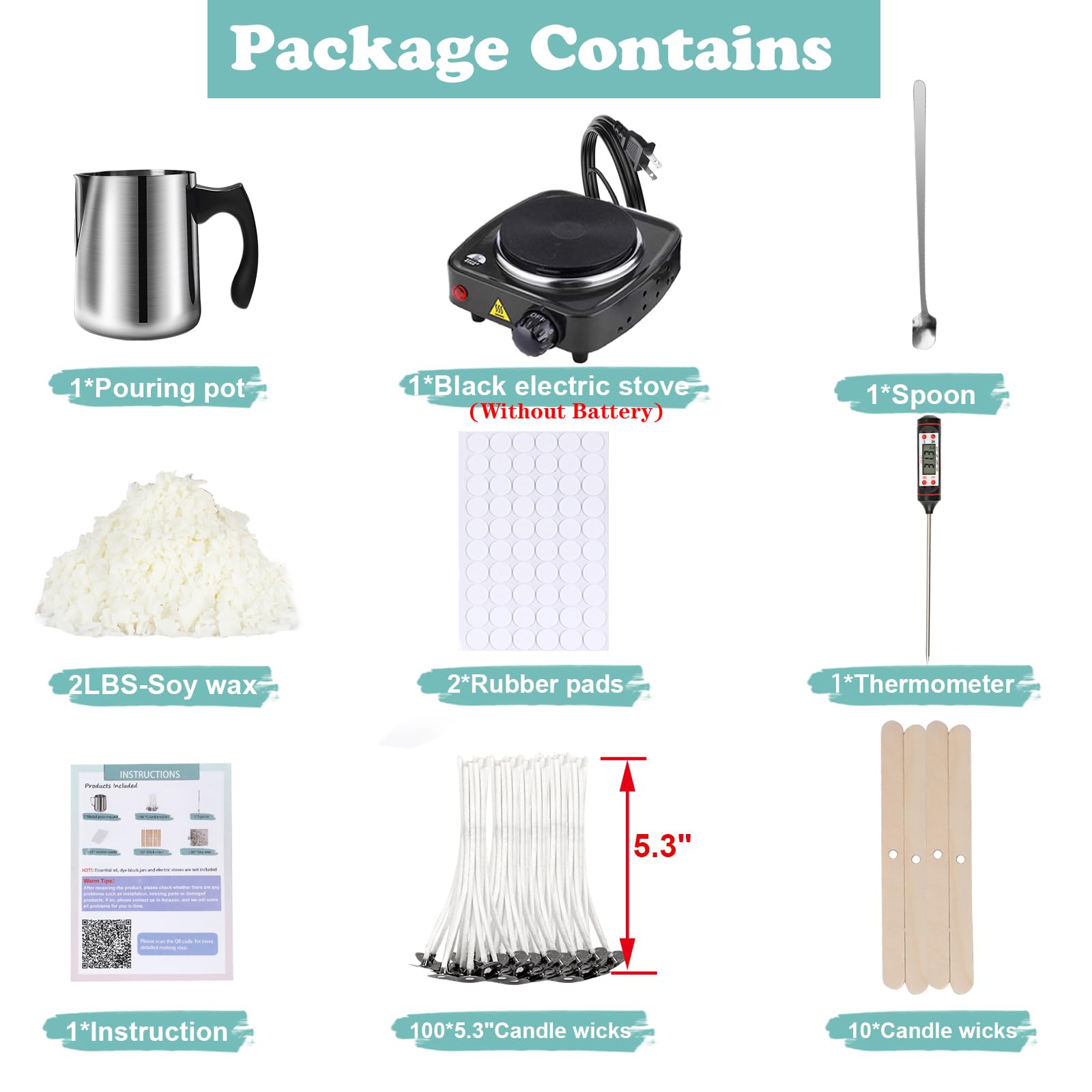 DIY Soy Wax Candle Making Kit with Electric Wax Melter - 2lbs Natural Soy Wax Flakes, Candle Wicks & Melting Pot - Complete Craft Supplies for Adults & Beginners - Perfect for Home Decor, Gifts & Relaxation Therapy