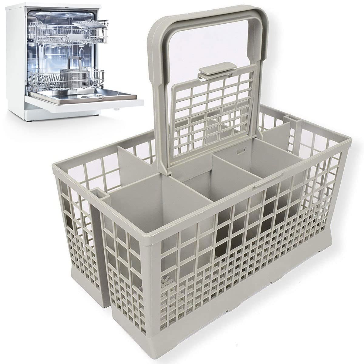 Universal Foldable Dishwasher Cutlery Basket - Silverware Holder & Replacement Rack for Forks, Spoons, Knives | Dishwasher Accessory for Kitchen Organization & Utensil Storage