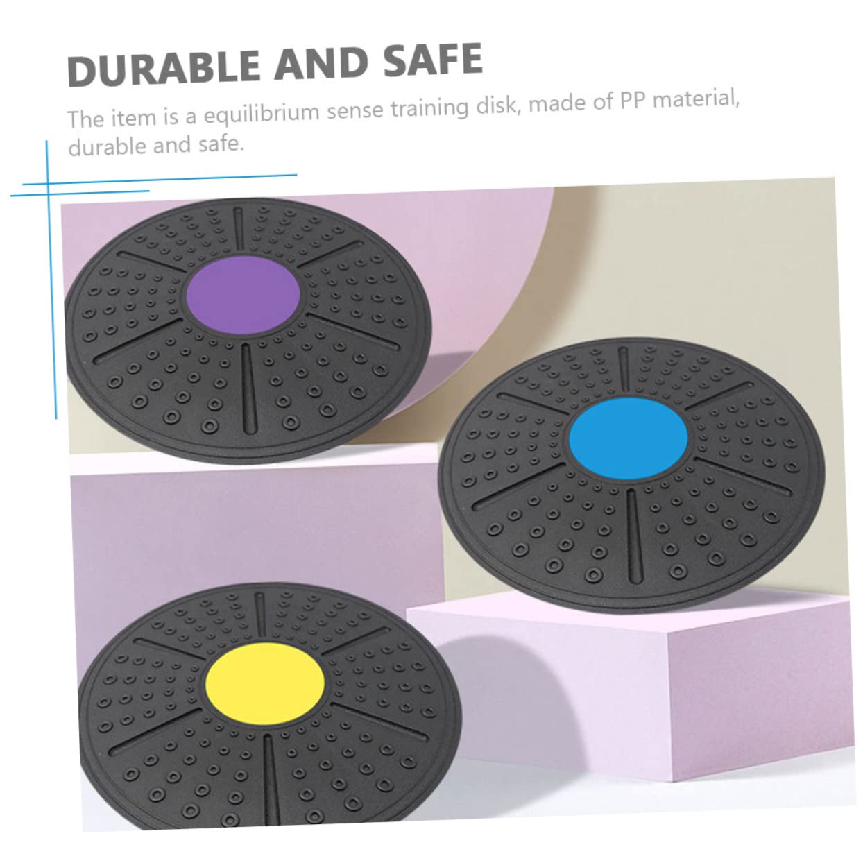 Balance Board Yoga Wobble Disc for Core Strength & Stability Training - Home Fitness Equipment for Yoga, Pilates & Physical Therapy - Perfect for Kids, Adults & Seniors to Improve Balance & Coordination
