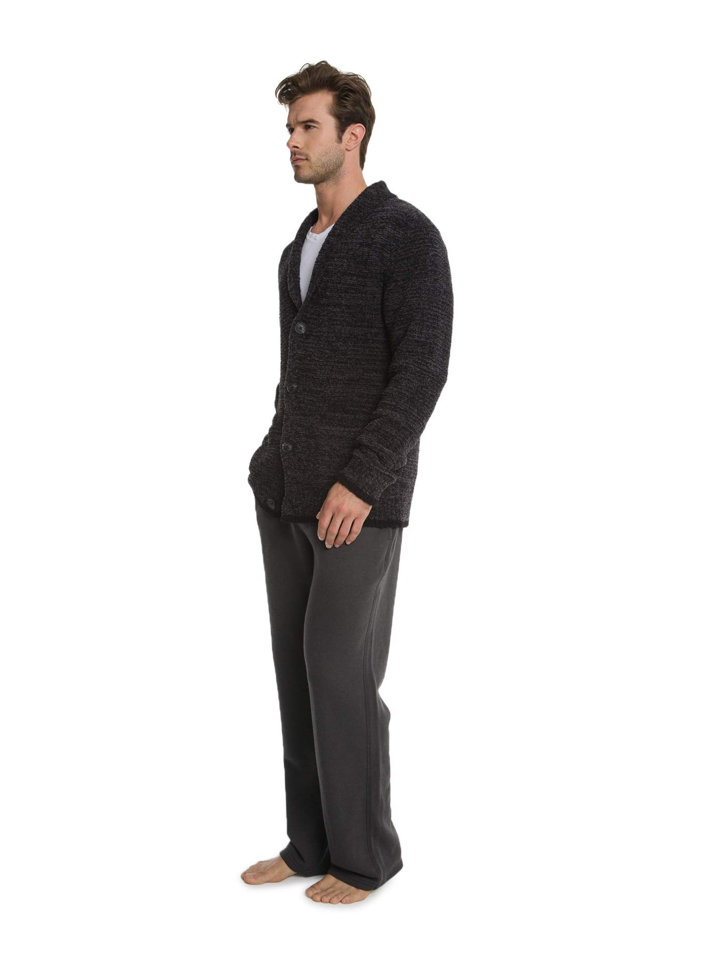 Barefoot Dreams CozyChic Men's Shawl Collar Cardigan Sweater - Soft & Warm Knit Pullover for Men | Perfect for Casual Wear, Office, Date Night & Lounge at Home