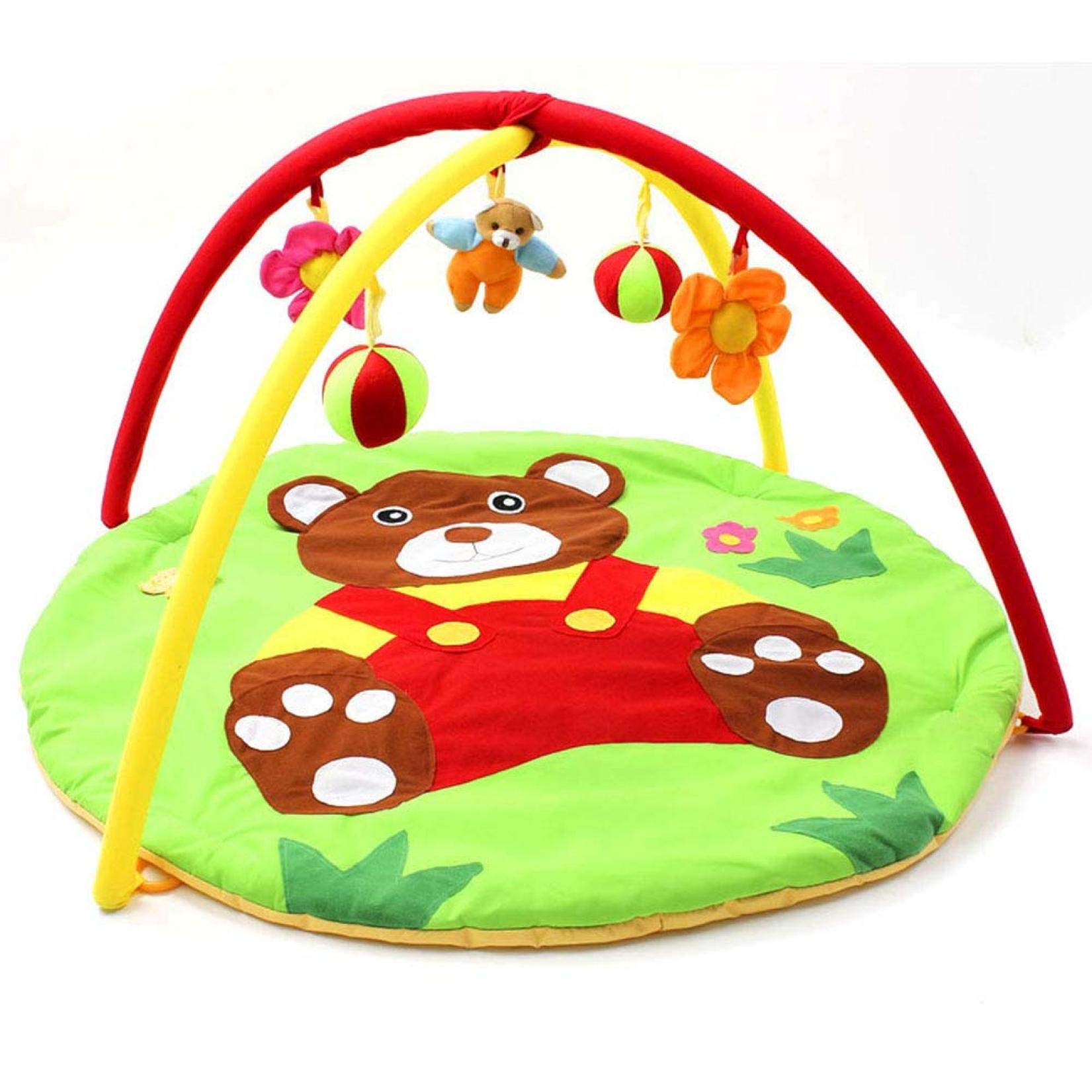 KUANDARM Foldable Baby Play Mat - Soft Crawling Mat with Fun Bear Pattern, Activity Center for Infants & Toddlers | Perfect for Nursery, Playroom & Travel