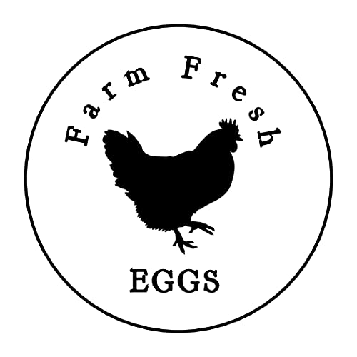 Farm Fresh Eggs Stickers & Labels for Egg Cartons - Perfect for Homegrown, Organic, and Free-Range Chicken Eggs