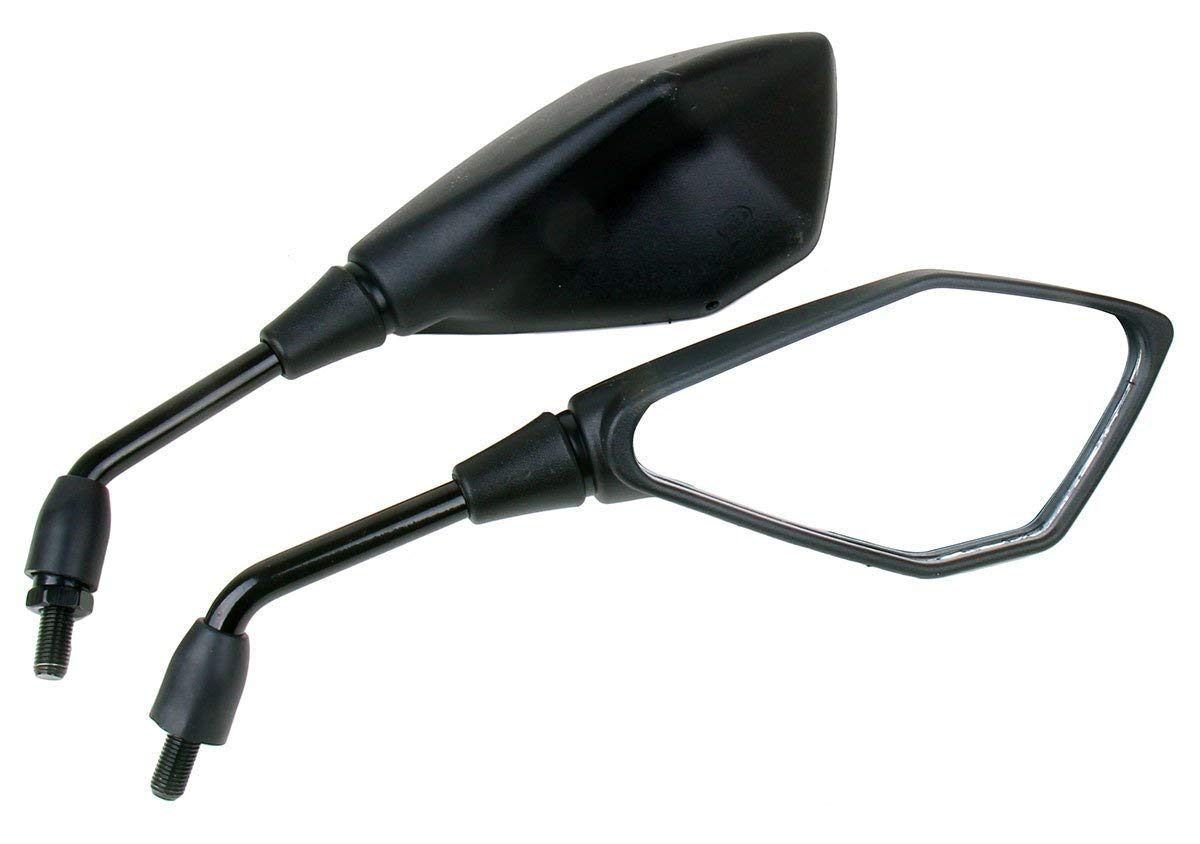 Black Motorcycle Rear View Mirrors for 2007 KYMCO People 150 - Universal Fit, Durable & Adjustable - Perfect for Commuting, Touring & Safety Riding