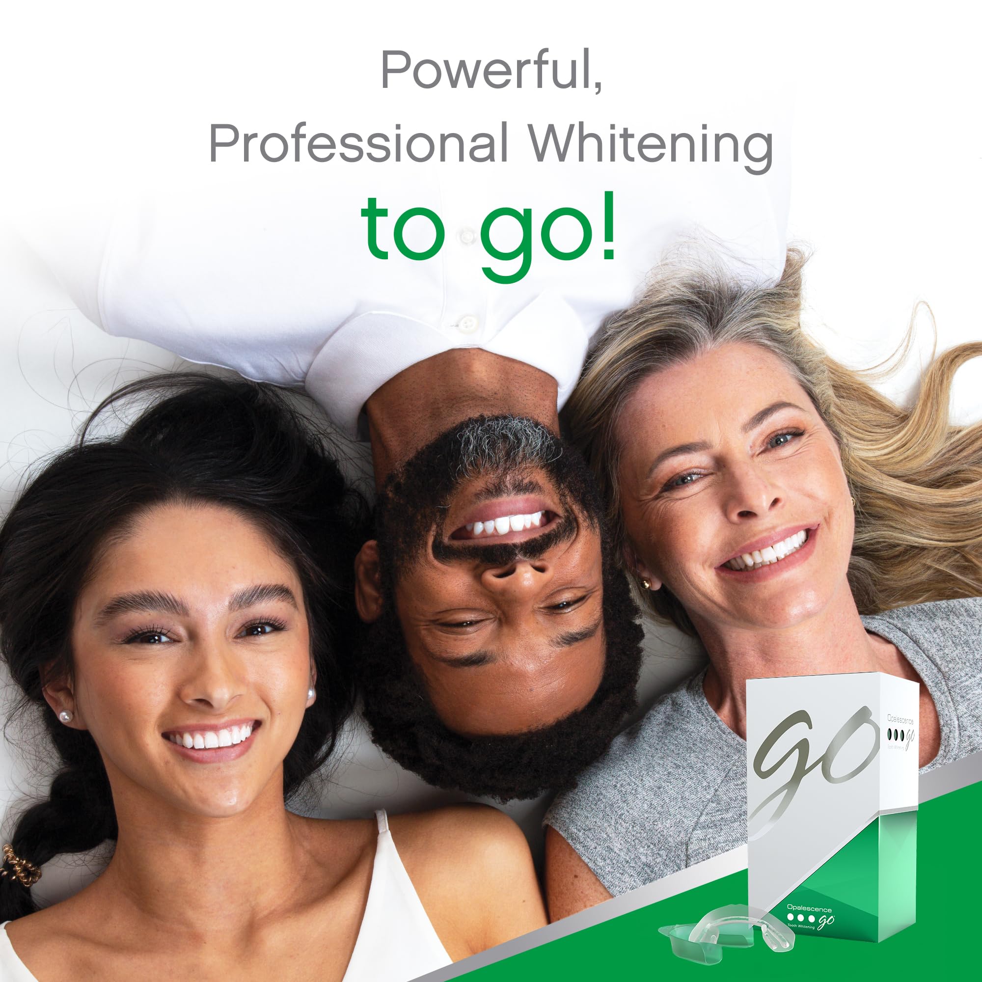 Opalescence Go Teeth Whitening Kit - 15% Hydrogen Peroxide Prefilled Trays (4 Treatments, 3 Packs) - Cool Mint Flavor for Sensitive Teeth - Professional Dental Whitening Solution by Ultradent - Perfect for Home Use, Travel & Special Occasions