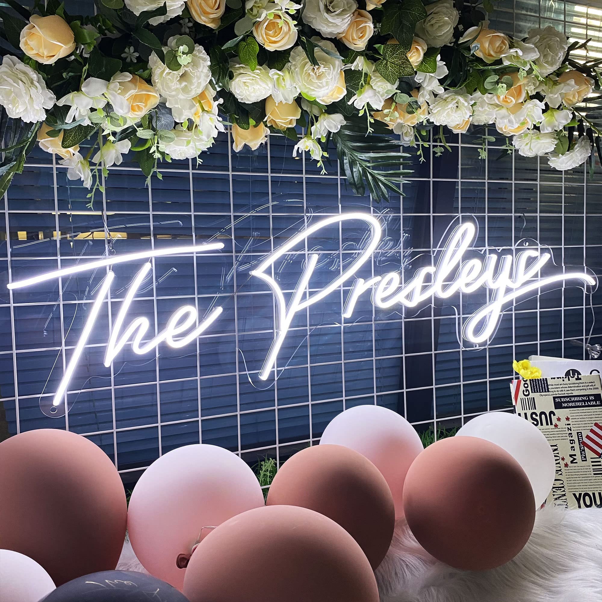 Custom LED Neon Signs - Personalized Wedding, Birthday Party & Game Room Decor - Wall Art for Home Bar, Salon & Business (12