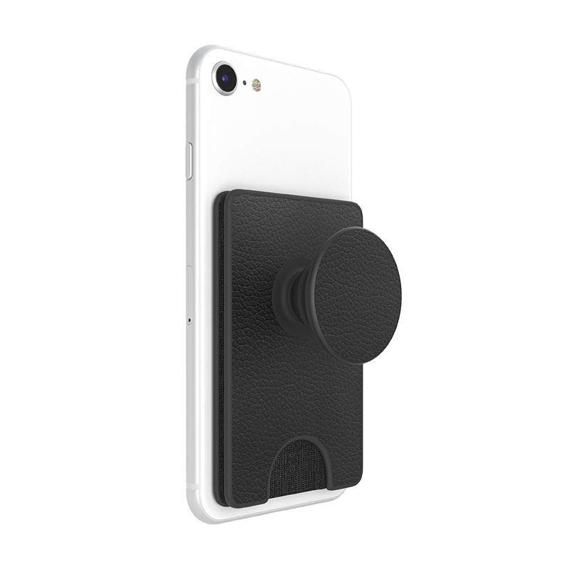 Pebbled Vegan Leather PopWallet - Slim RFID Blocking Card Holder for iPhone & Android - Perfect for Travel, Shopping & Everyday Use
