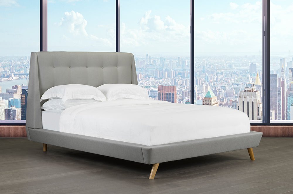 Canadian Made Bed Frame with Scandinavian Design - Modern Minimalist Style for Bedroom, Guest Room & Airbnb