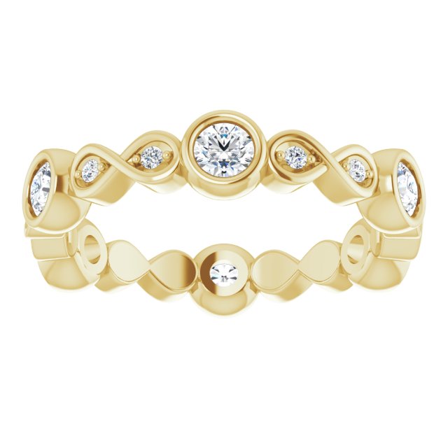 0.70 Carat Bezel Set Round Diamond Eternity Wedding Band - Perfect for Anniversary Gifts, Bridal Jewelry & Special Occasions