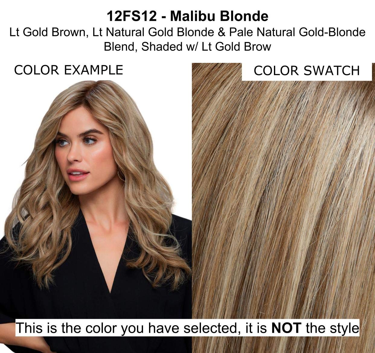 Jon Renau Sienna Exclusive Remy Human Hair Wig Bundle - 5 Items Including Christy's Wigs Q&A Booklet, BeautiMark Hydra Shampoo & Conditioner, Wide Tooth Comb - Color 12FS12 - Perfect for Daily Wear, Cosplay & Hair Loss Solutions