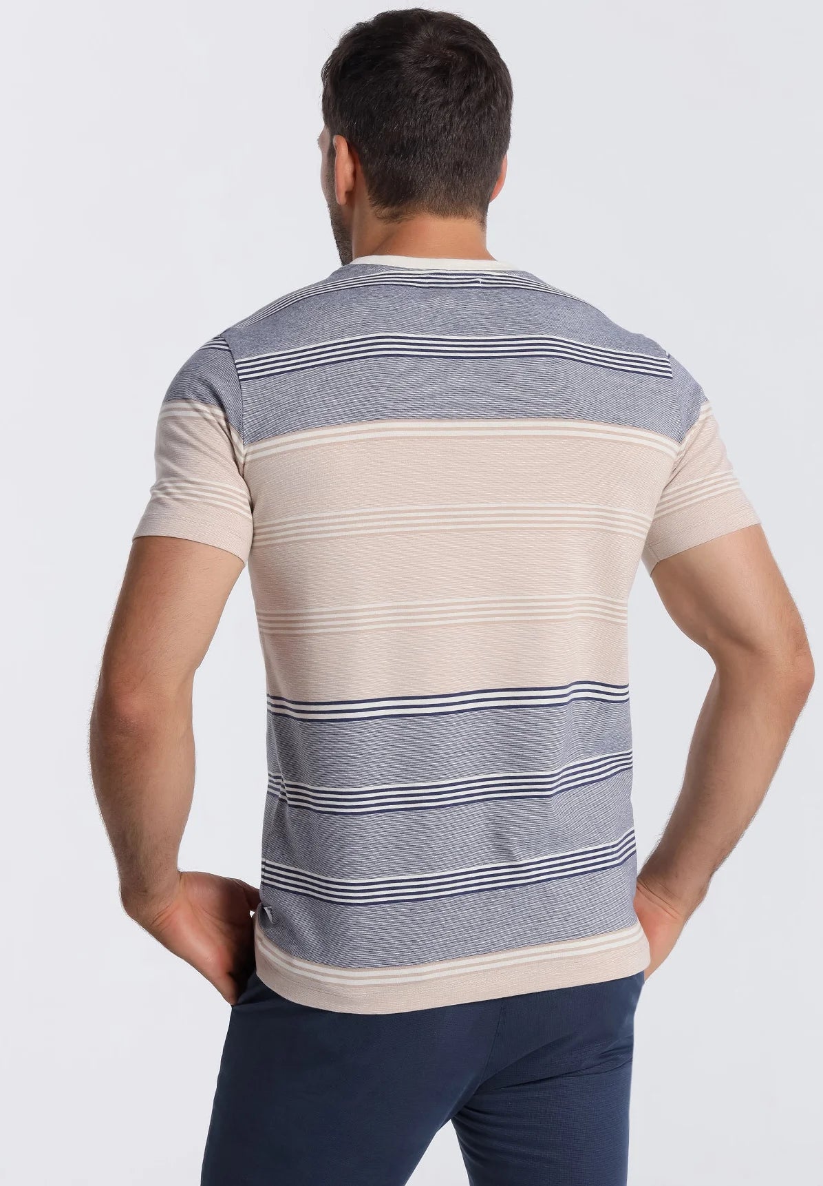 Bendorff Striped Cotton T-Shirt for Men & Women - Soft Breathable Casual Tee for Everyday Wear, Outfits, and Layering