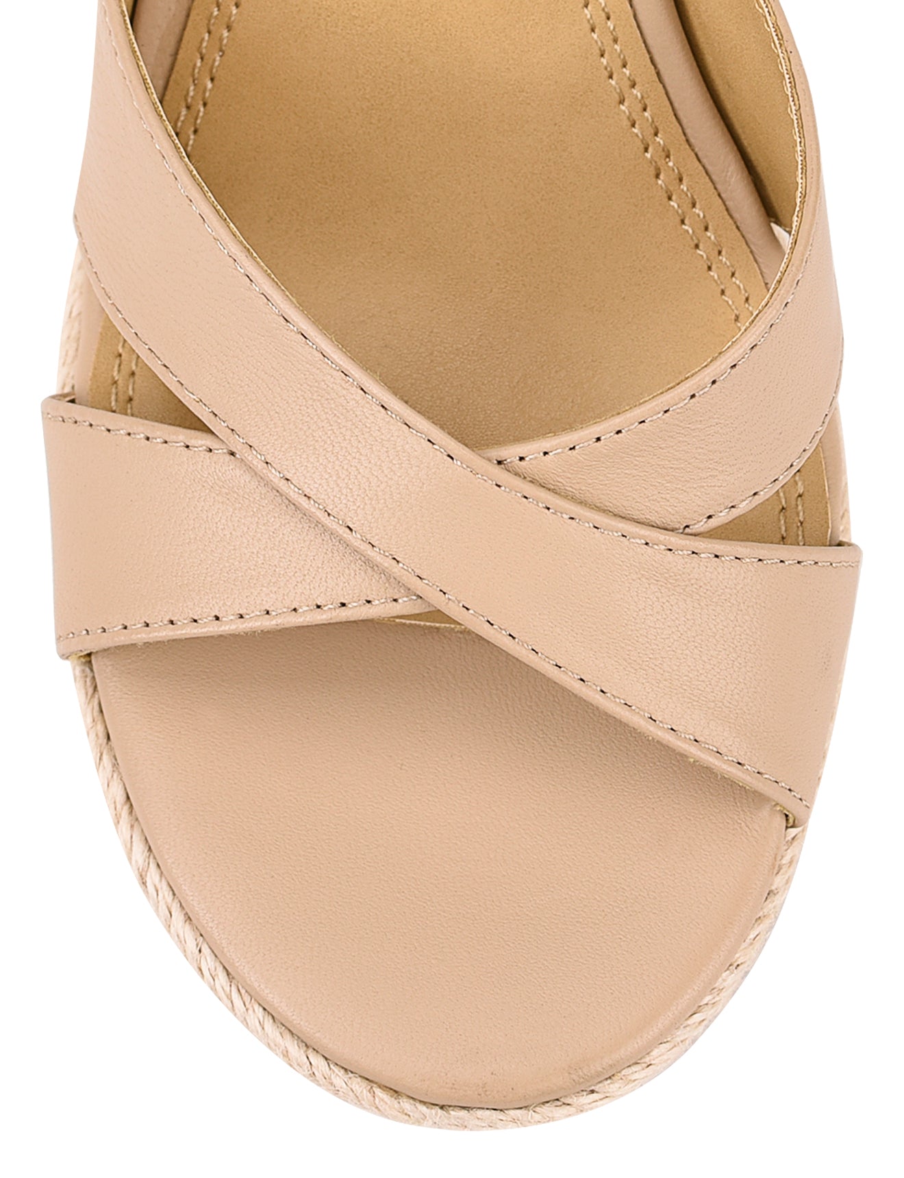 Remmie Rope Wedges - Nude Leather Sandals for Women | Comfortable Summer Shoes | Perfect for Beach, Vacation & Casual Outfits