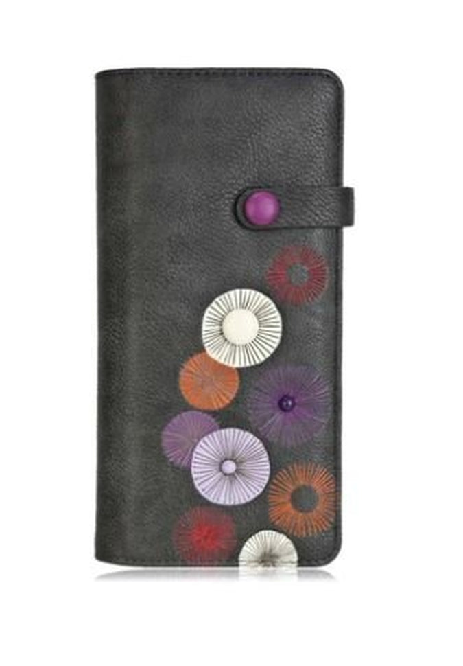 Espe Floret Long Wallet for Women - Slim RFID Blocking Leather Bifold Wallet with Multiple Card Slots - Perfect for Travel, Shopping, and Everyday Use