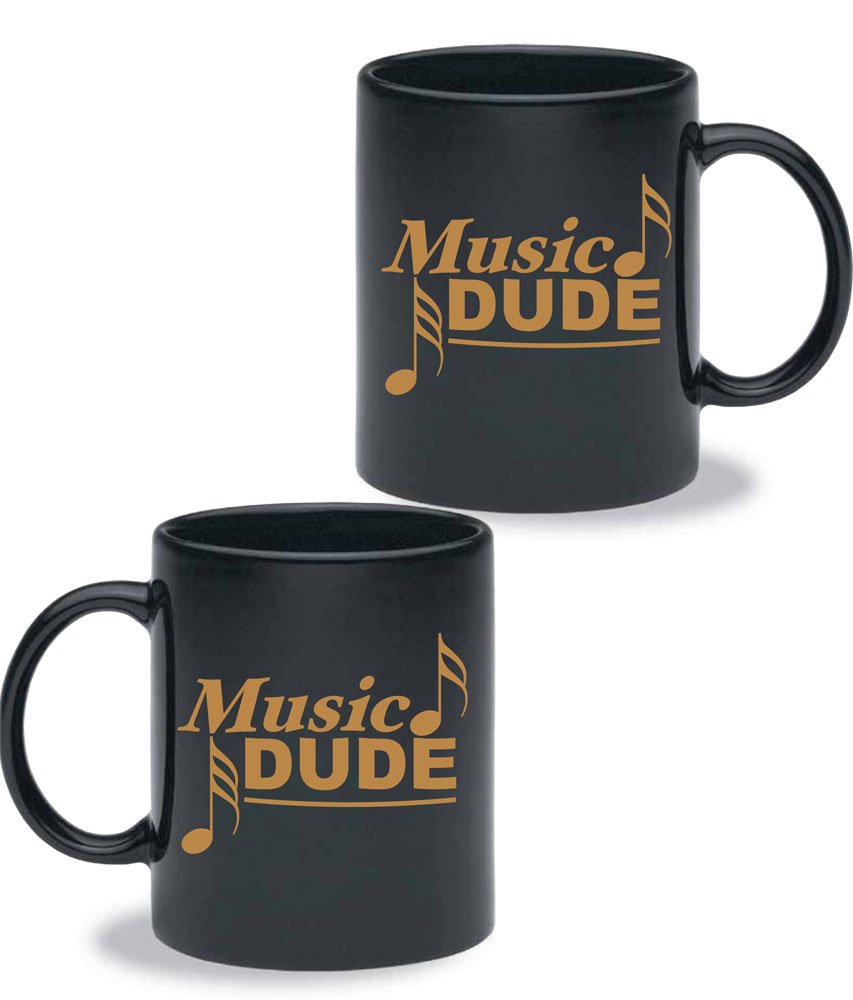 Music Dude Ceramic Coffee Mug - 11oz Funny Gift for Musicians & Music Lovers - Perfect for Home, Office or Studio Use