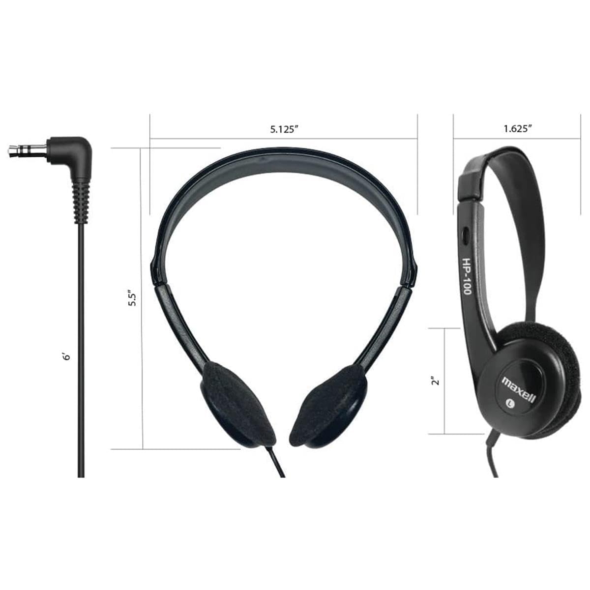 Maxell 025215190582 Wireless Bluetooth Headset - Universal Compatibility, Noise Cancelling, Comfortable Over-Ear Design (Black) - Perfect for Office Calls, Gaming & Music Listening