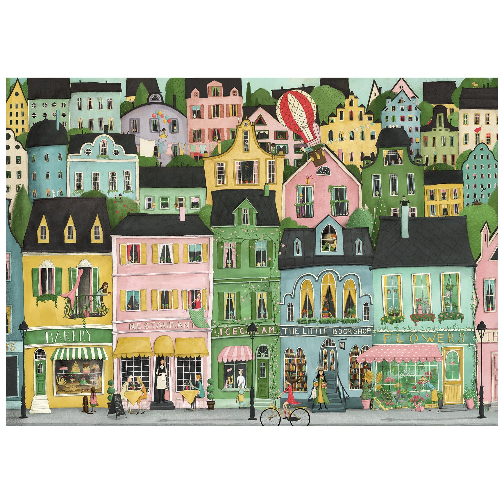 City Life 1000 Piece Jigsaw Puzzle for Adults - Challenging Urban Landscape Puzzle for Family Game Night & Relaxation