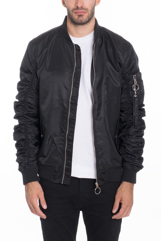 Weiv Men's Casual MA-1 Flight Bomber Jacket with Lining - Lightweight, Stylish Outerwear for Everyday Wear & Travel