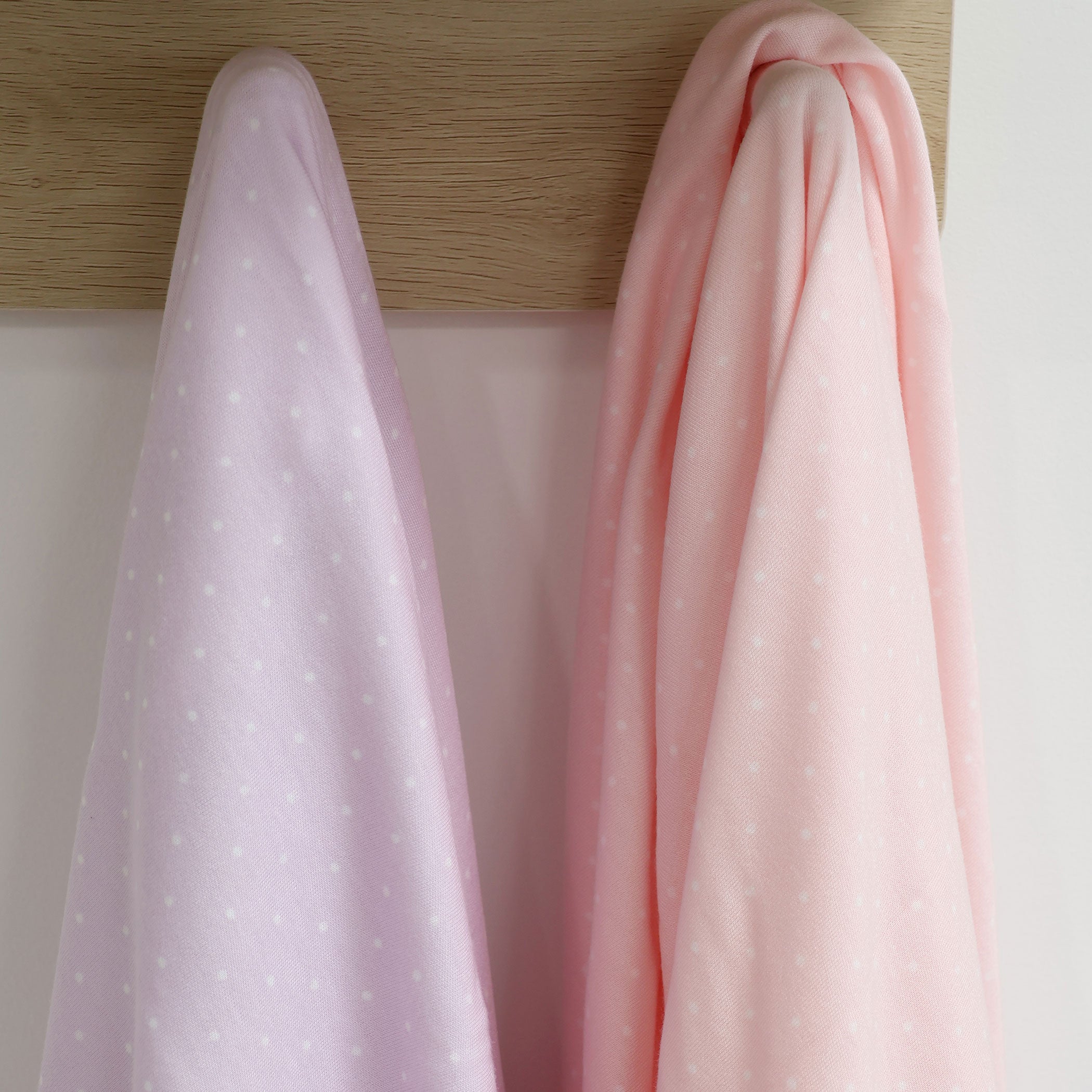 Soft Pink & Lilac Jersey Swaddle Wrap for Newborns - 2 Pack Breathable Baby Blanket for Swaddling, Sleeping & Photo Shoots - Perfect Baby Shower Gift